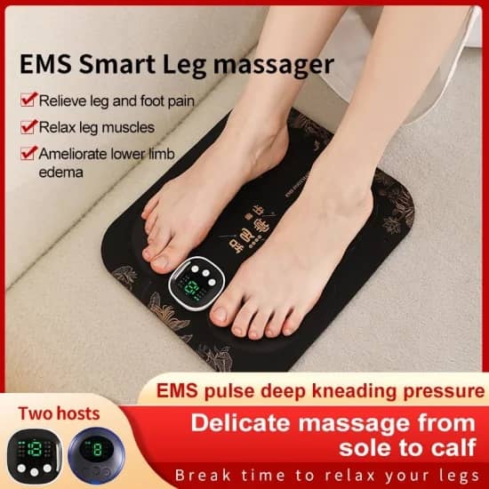 Wholesale Customized Promotional EMS Electric Tens Vibrator USB Rechargeable Portable Muscle Stimulator, Personalised Branded EMS Foot Massager Machine with Logo, OEM and ODM Acceptable 