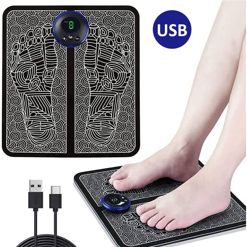 Wholesale Customized Promotional Foot Massager Pad for neuropathy, varicose veins, plantar fasciitis, swollen feet, Personalised Branded EMS Foot Bioelectric Acupoints Mat engraved with your LOGO, com